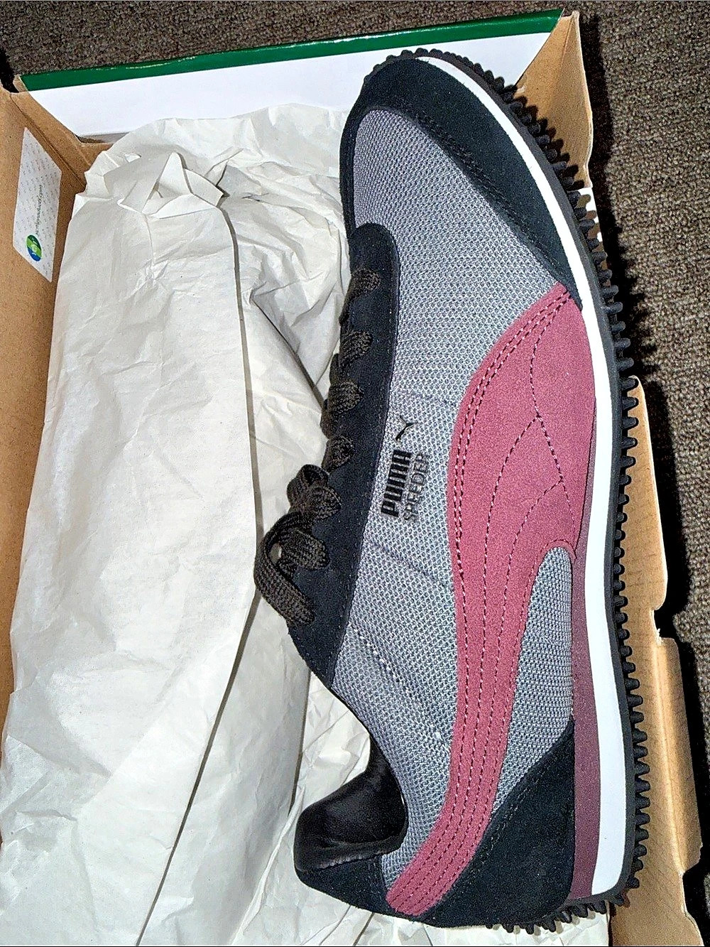 Puma Speeder Mesh Sneakers Gray & Fig US 9.5